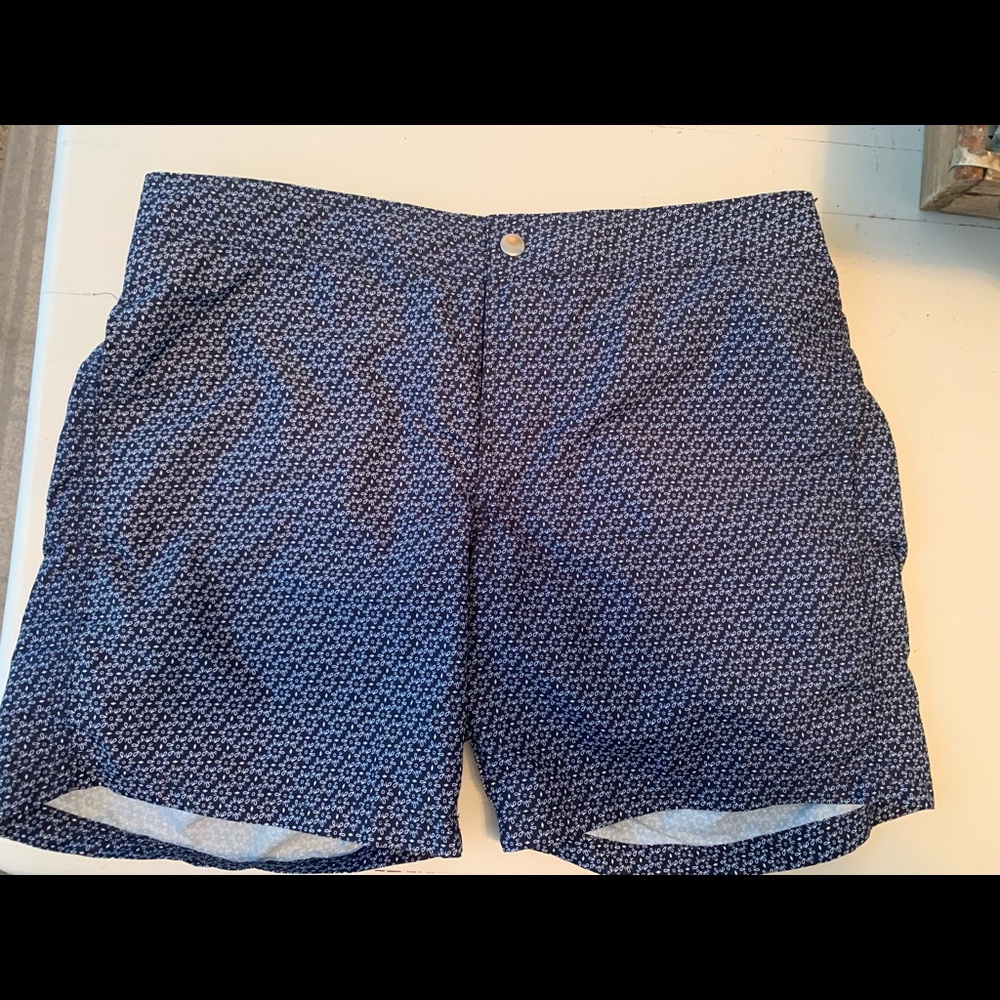 Medium - Slim Fit - 3 Pocket - Blue Swim Trunks